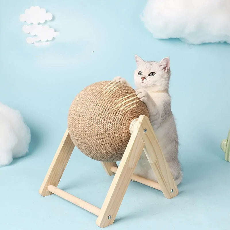 Cat Scratching Globe