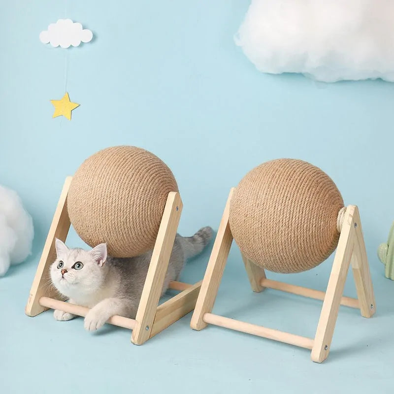 Cat Scratching Globe