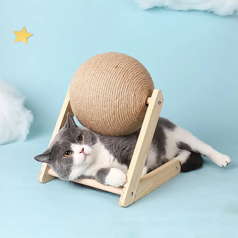 Cat Scratching Globe